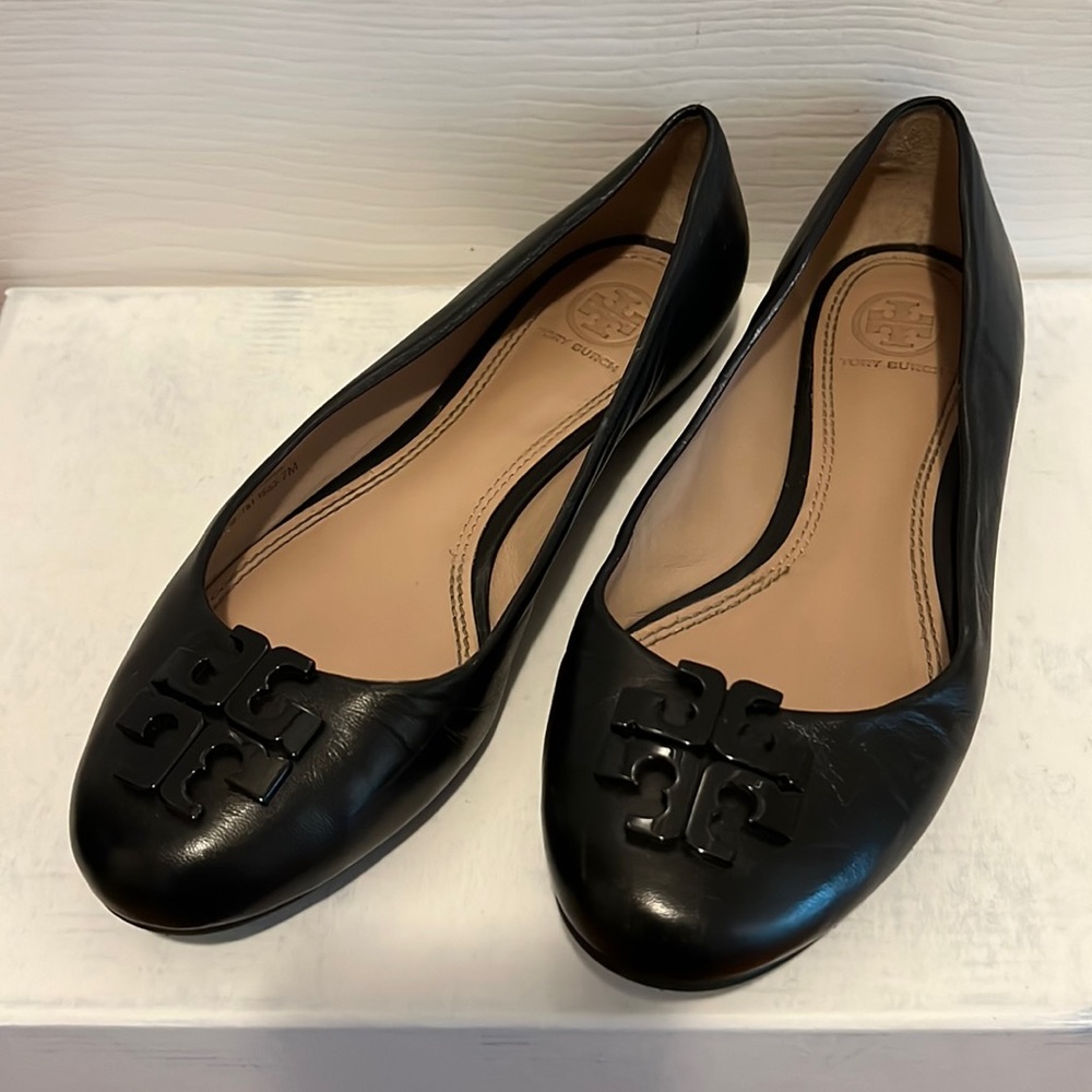 Tory Burch black Lowell ballet flats